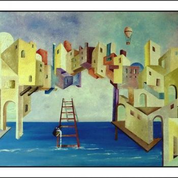 Peinture intitulée "Venise" par Abdelali Announi, Œuvre d'art originale