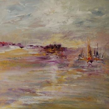 Pittura intitolato "Marine" da Françoise Cariou, Opera d'arte originale