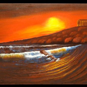 Painting titled ""TRAMONTO AL MARE"" by Annuccia Ghisi, Original Artwork