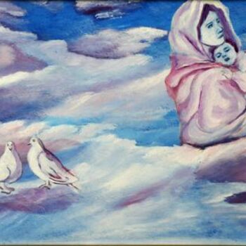 Pittura intitolato "COLOMBINE" da Annuccia Ghisi, Opera d'arte originale