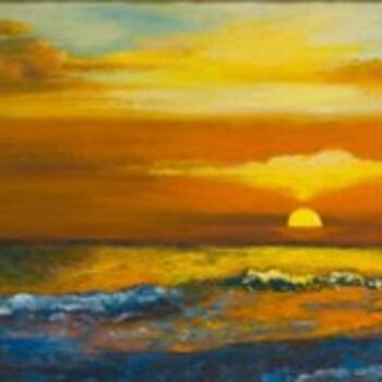 Painting titled "TRAMONTO IN FLORIDA" by Annuccia Ghisi, Original Artwork