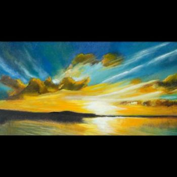 Painting titled "TRAMONTO IN SVEZIA" by Annuccia Ghisi, Original Artwork