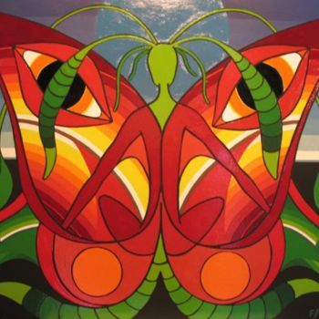 Painting titled "THE_BUTTERFLY_LIFE.…" by Francesco Venier, Original Artwork