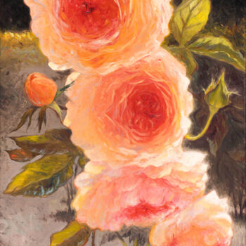 Painting titled "Pink mood" by Hanna Karaleva, Original Artwork, Oil