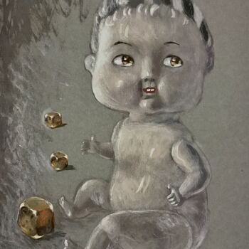 Drawing titled "Celluloid tears(19" by Hanna Karaleva, Original Artwork, Oil