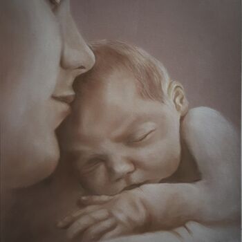 "naissance" başlıklı Tablo Anny Dournon tarafından, Orijinal sanat, Pastel