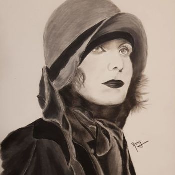 Pintura intitulada "Femme des années 20" por Anny Burtscher-Beaudoin, Obras de arte originais, Pastel
