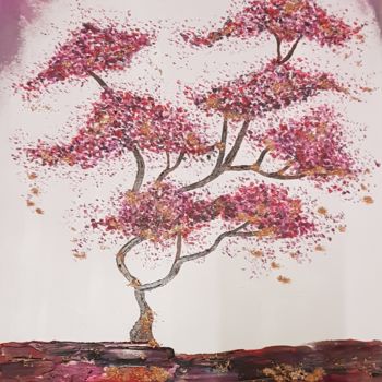 Schilderij getiteld "Quand le Japon s'in…" door Anny Burtscher-Beaudoin, Origineel Kunstwerk, Acryl