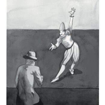 「Rêver et vivre」というタイトルの描画 Anne-Marie Fournierによって, オリジナルのアートワーク, インク