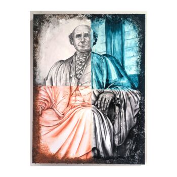 Painting titled "James Whiteside" by Anne-Marie Fournier, Original Artwork, Acrylic Mounted on Wood Stretcher frame