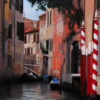 Painting titled "Venice" by Ans Van Der Linden, Original Artwork, Oil