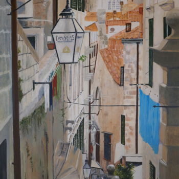 Malerei mit dem Titel "Dubrovnik" von Ans Van Der Linden, Original-Kunstwerk, Acryl