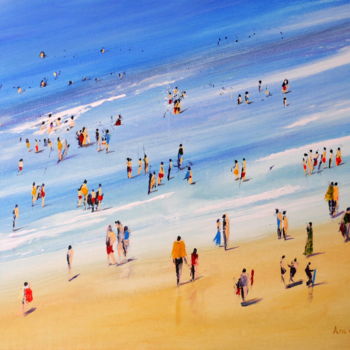 Painting titled "Verano / It´s summe…" by Ans Van Der Linden, Original Artwork, Acrylic