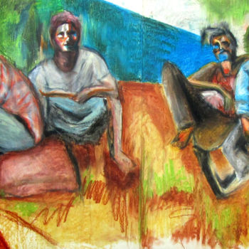 Картина под названием "Hedonic Translation" - Anshu Prithvi Kumar (Anshu), Подлинное произведение искусства, Пастель