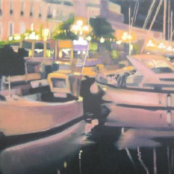 Peinture intitulée "port vendres 3" par Anska, Œuvre d'art originale, Huile