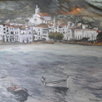 제목이 "cadaques village"인 미술작품 Anska로, 원작