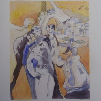 Malerei mit dem Titel "leurs pommes" von Anska, Original-Kunstwerk, Öl