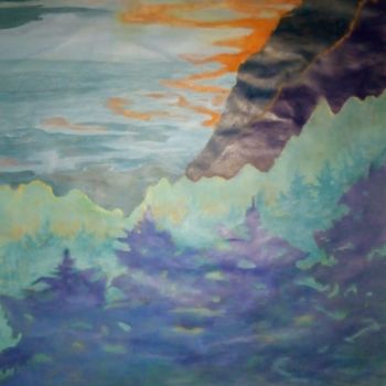 Painting titled "crépuscule" by Ansofie Vrankenne, Original Artwork, Acrylic