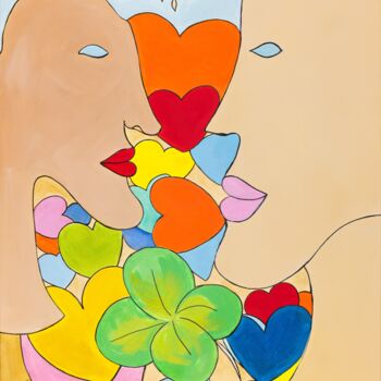 Peinture intitulée "Lucky Love" par Ansofy, Œuvre d'art originale, Acrylique