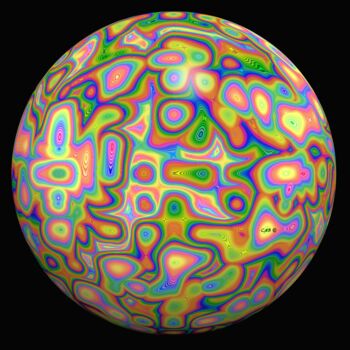 Digitale Kunst getiteld "Rainbow Sphere" door Antarctica246, Origineel Kunstwerk, 2D Digital Work