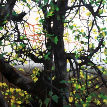 Malerei mit dem Titel "Fig tree" von Antero Guerra, Original-Kunstwerk, Öl