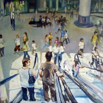 Painting titled "The Grand Arcade" by Anthony Barrow, Original Artwork, Oil