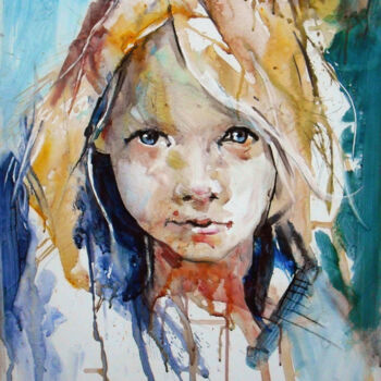 Painting titled "Age of Innocence" by Anthony Barrow, Original Artwork, Oil