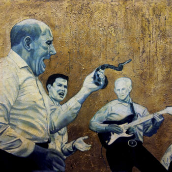 Painting titled "Ray, Jeff, Dewey an…" by Anthony Feyer, Original Artwork, Oil