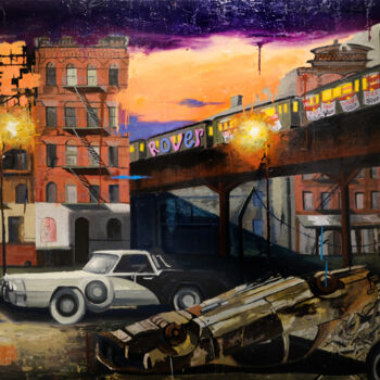 Картина под названием "Bronx Bombers" - Anthony Feyer, Подлинное произведение искусства, Масло