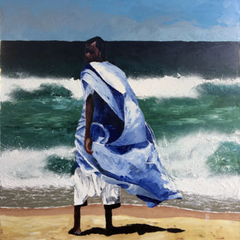 Pintura intitulada "Mauritanian" por Anthony Lebedev, Obras de arte originais, Óleo