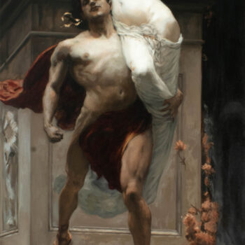 Painting titled "Étude de "Ajax and…" by Anthony Moreau, Original Artwork, Oil