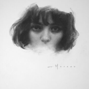 Drawing titled "n°23" by Anthony Moreau, Original Artwork, Charcoal