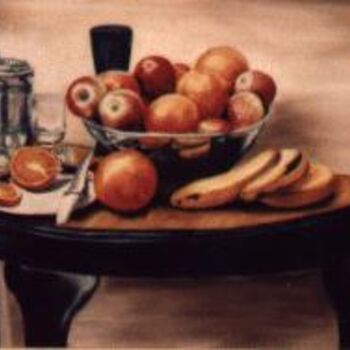 Pintura intitulada "Still life fruit" por Anthony Payne, Obras de arte originais