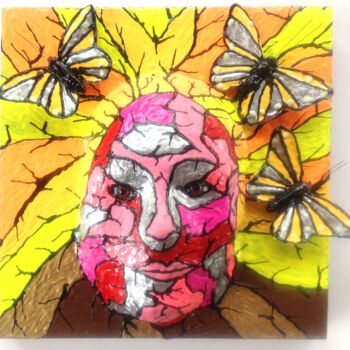Scultura intitolato "Butterflies and Fem…" da Anthony Saldivar, Opera d'arte originale, Acrilico