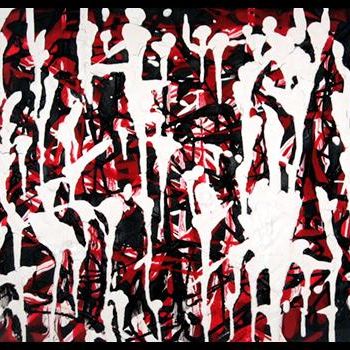 Peinture intitulée "Bloody Messy Dancers" par Anthony Gamboa, Œuvre d'art originale