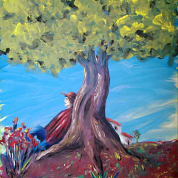 Painting titled "El gran árbol.jpg" by Anthony García, Original Artwork, Acrylic