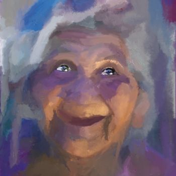Arts numériques intitulée "la vieille dame.jpeg" par Antioco Dit Belapi, Œuvre d'art originale, Peinture numérique