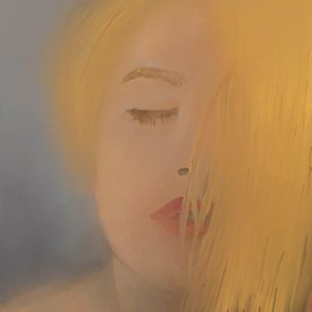 Arts numériques intitulée "la rêveuse.jpeg" par Antioco Dit Belapi, Œuvre d'art originale, Peinture numérique