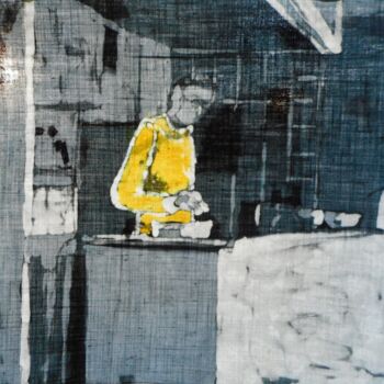 Peinture intitulée "Batik: In der Küche" par Antje Witzel (AKbatikart), Œuvre d'art originale, Cire Monté sur Plexiglas