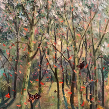 Картина под названием "Spring Rhapsody" - Yuriy Piskunov, Подлинное произведение искусства, Масло Установлен на Деревянная р…