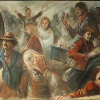 Pintura intitulada "'' La concitazione'…" por Lorenzo  Antognetti Artista, Obras de arte originais