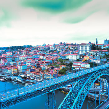 Photographie intitulée "DOM LUIS I BRIDGE -…" par Antoine Barthelemy, Œuvre d'art originale, Photographie numérique