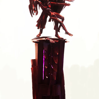Скульптура под названием "" LA DEESSE SALVATR…" - Antoine Berbari, Подлинное произведение искусства, Металлы