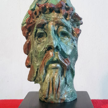 Sculpture titled ""  CHRIST COURONNE "" by Antoine Berbari, Original Artwork, Bronze