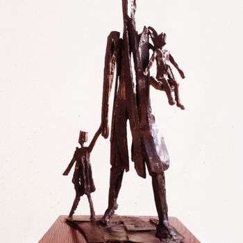 Escultura intitulada "" MA FAMILLE "" por Antoine Berbari, Obras de arte originais, Metais