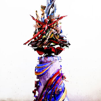 Skulptur mit dem Titel ""FERSAN EL-YAM" - "…" von Antoine Berbari, Original-Kunstwerk, Metalle