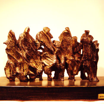 Скульптура под названием "" SENTEUR DE GERANI…" - Antoine Berbari, Подлинное произведение искусства, Бронза