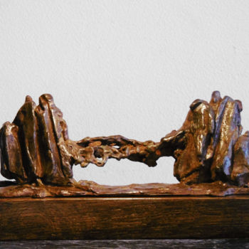 Sculptuur getiteld "" LE PONT "" door Antoine Berbari, Origineel Kunstwerk, Bronzen