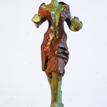 Sculptuur getiteld ""LA DAME AU MASQUE"" door Antoine Berbari, Origineel Kunstwerk, Bronzen