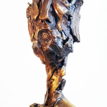 Skulptur mit dem Titel ""LA RADIO"" von Antoine Berbari, Original-Kunstwerk, Bronze